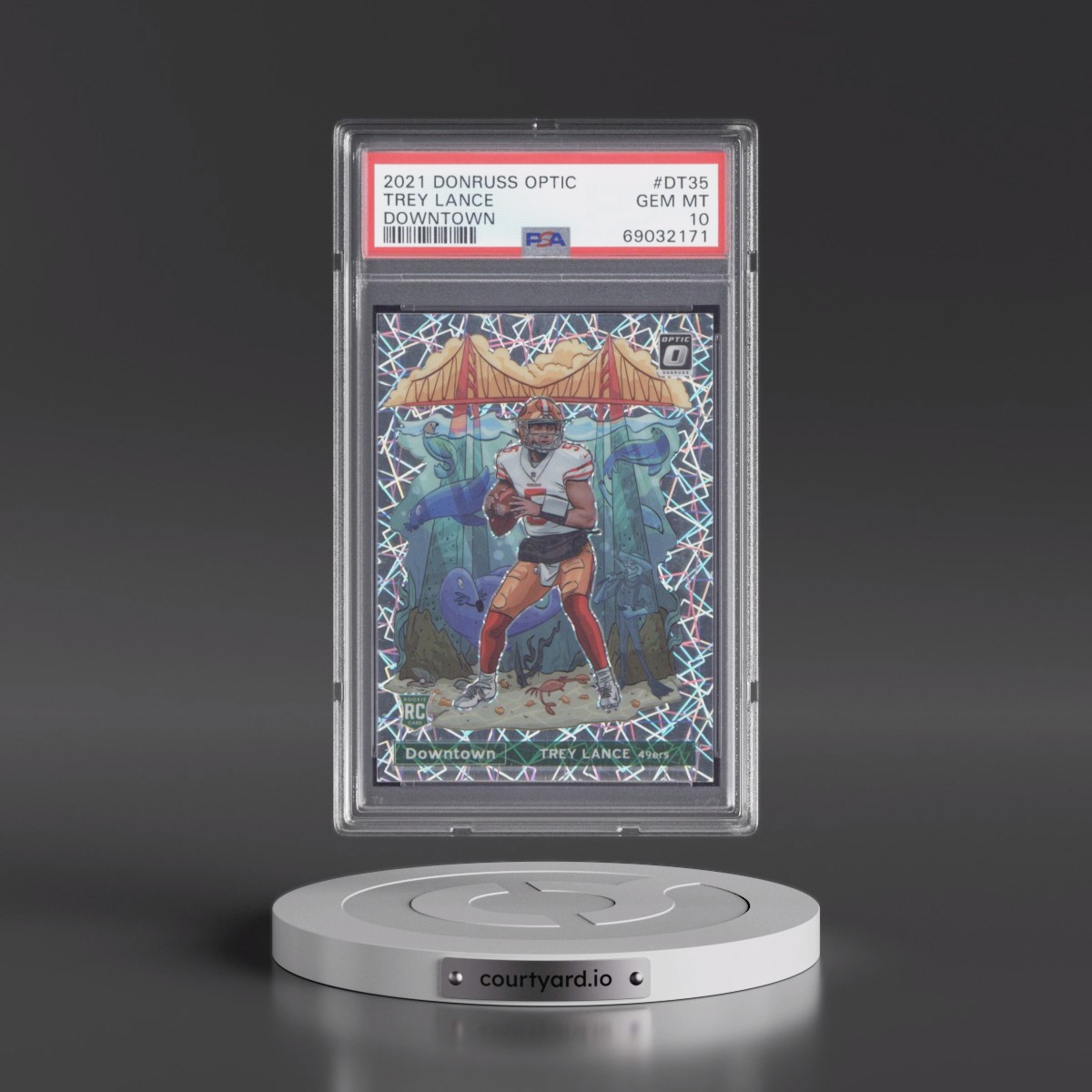 2021 Trey Lance - Football Panini Donruss Optic Downtown PSA 10